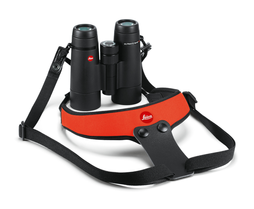 LEICA_Fernglastrageriemen_Neoprene-Binocular_Strap_juicy_orange Leica Camera Neopren Fernglasgurt Sport signalorange