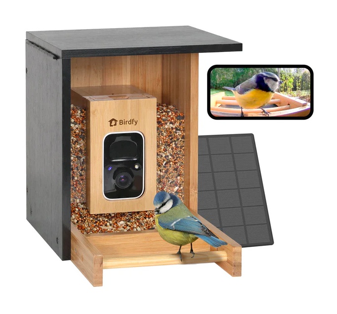 BirdFy - Bamboo Mini Lite, Futterhaus mit Kamera 1,9 l Bestimmungs KI: 7-Tage-Testversion
