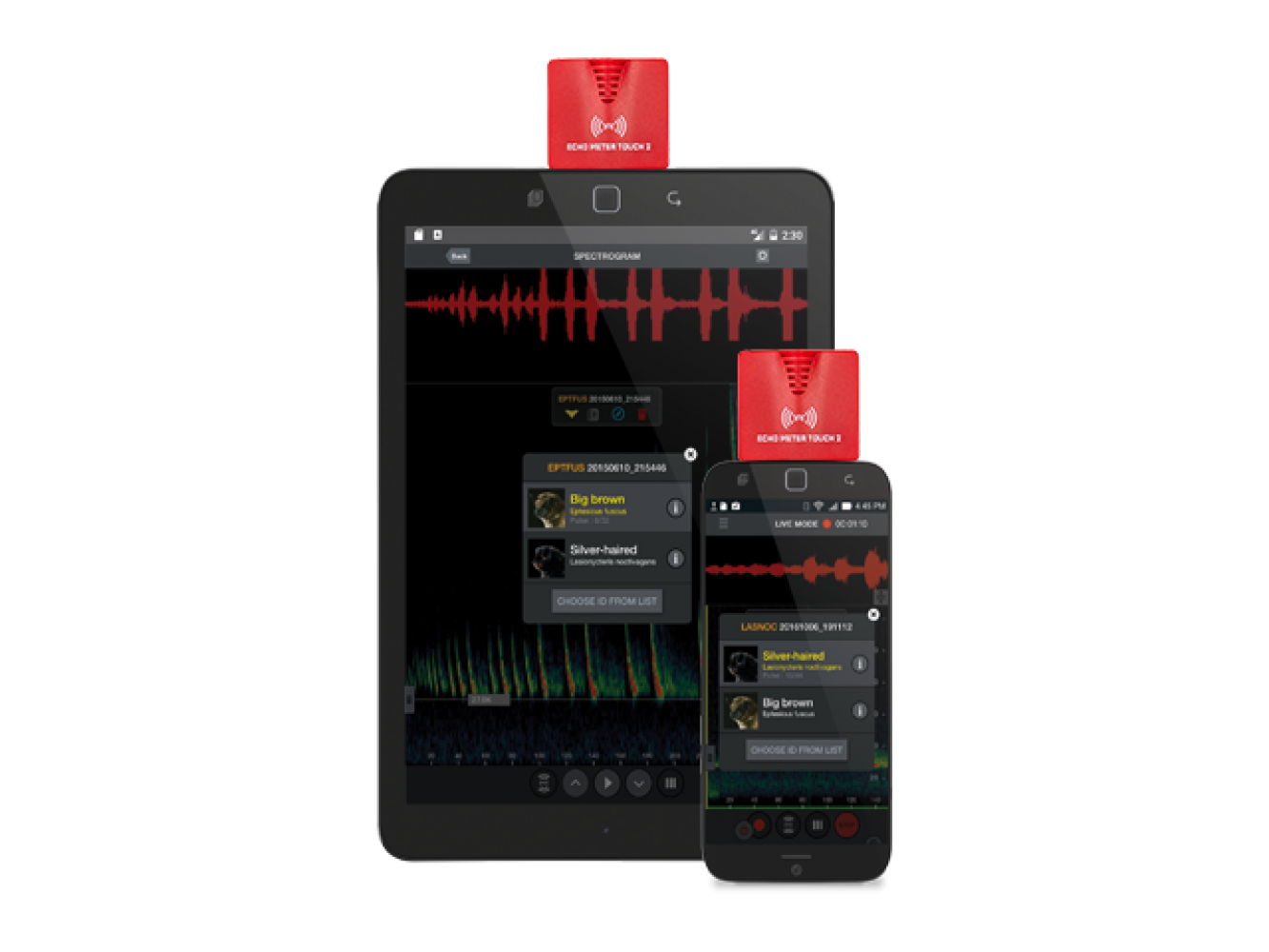 Echo Meter Touch 2 Fledermausdetektor für Android, mit Tablett