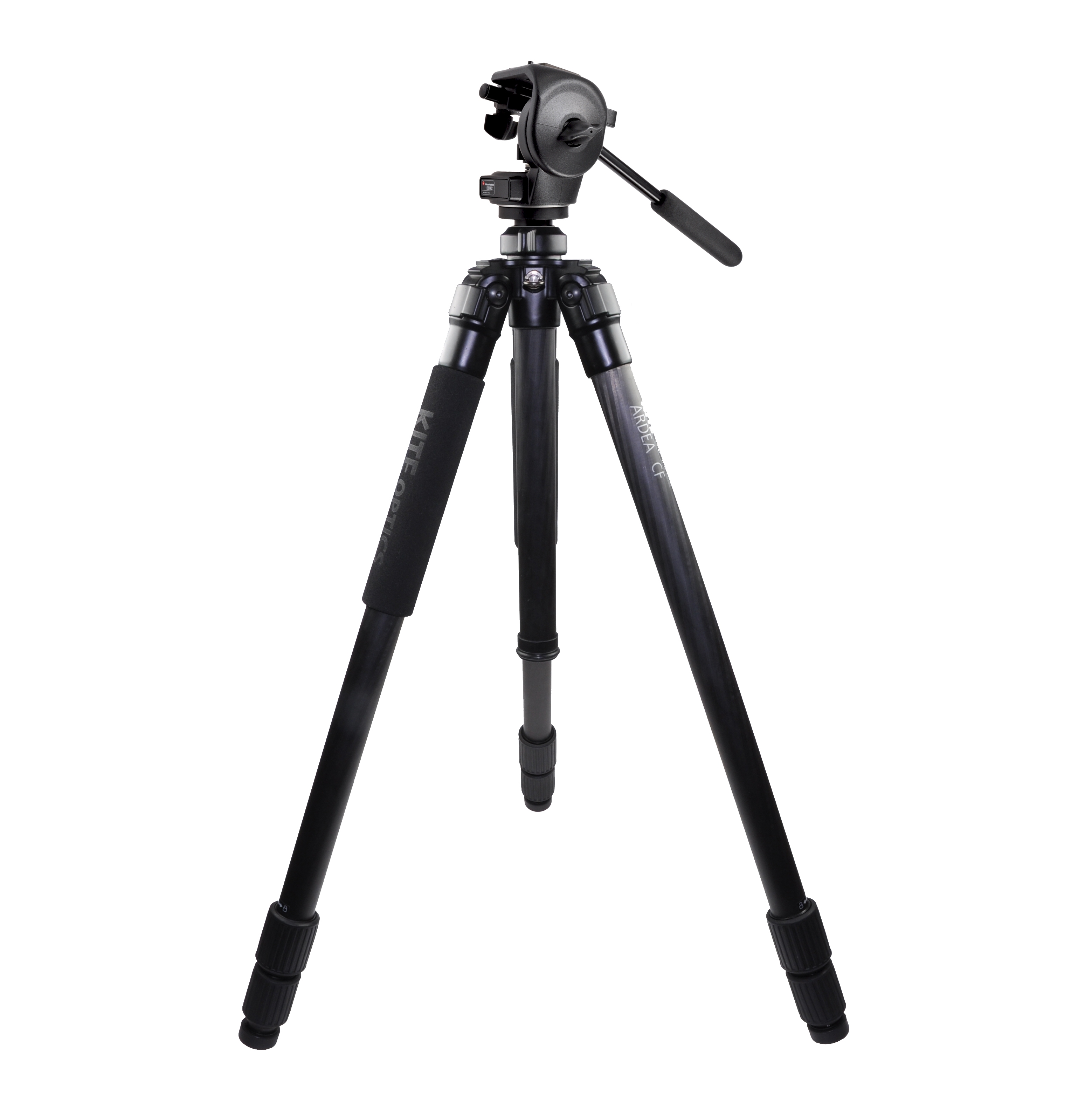 Kite Optics Stativ Ardea CF, Carbon mit Manfrotto Video-Neiger Mini 128RC