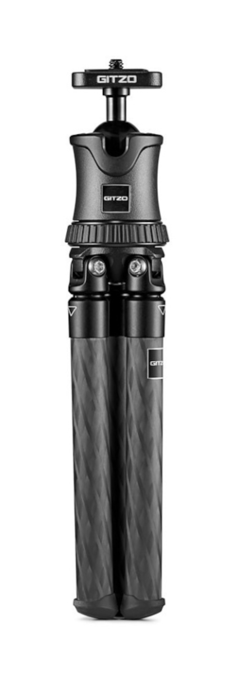 Mini-traveler-schwarz-front-legs-closed GITZO Mini Traveler Stativ, geschlossene Beine
