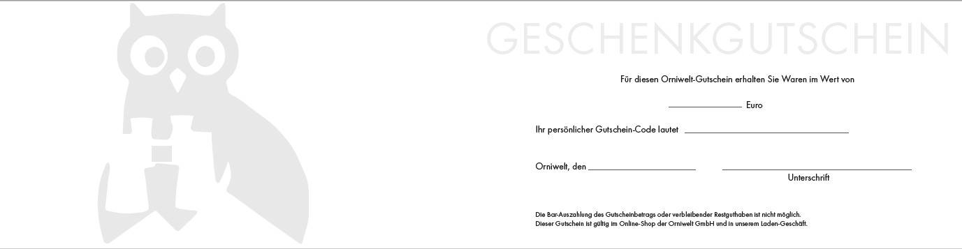 ORNIWELT Geschenkgutscheine Innen