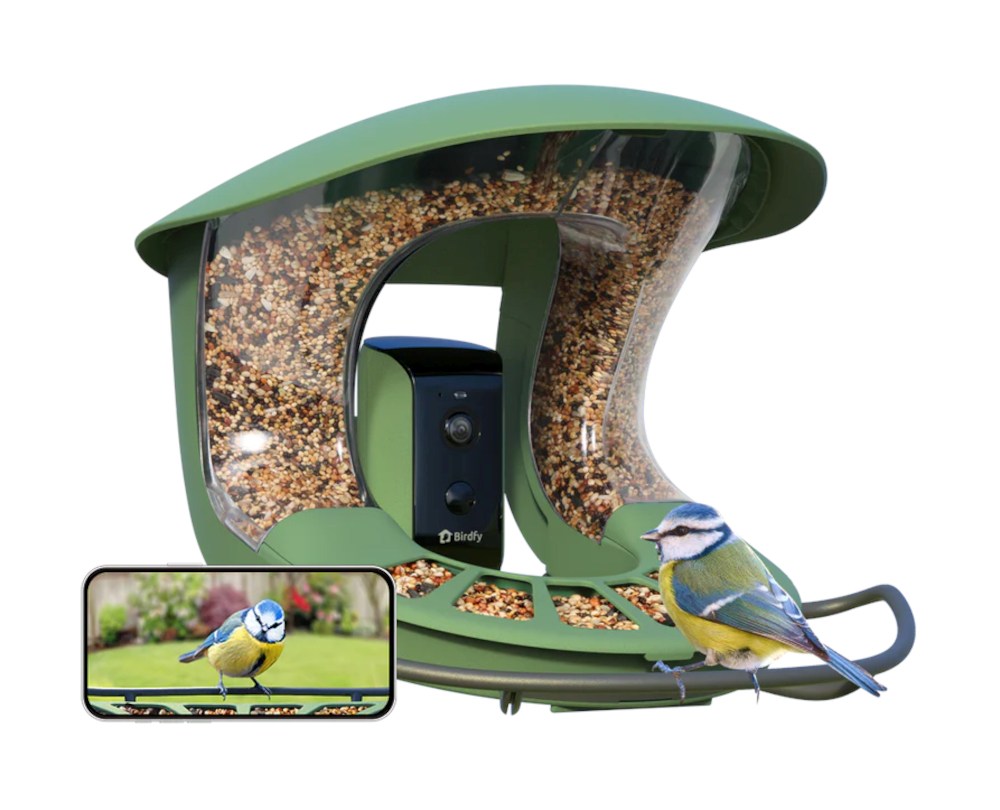 BirdFy - Feeder 2, Futterhaus mit einer Kamera, 1,25 l,Bestimmungs KI: 7-Tage-Testv.