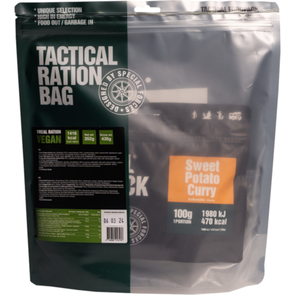 Tactical Foodpack - Daypack Vegan 1 x Mahlzeit & Snacks