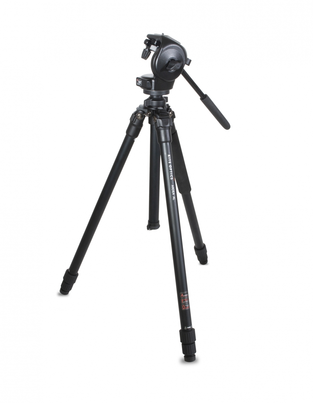 Kite Optics Tripod Ardea AL, Aluminium mit Manfrotto Video-Neiger Mini 128RC