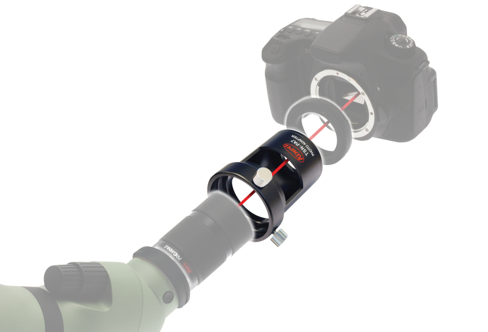 KOWA_Kameraadapter_TSN-PA7A_Montage Kowa Optimed Fotoadapter für Spektive für Digitale Spigelreflex-Kameras und Systemkameras, TSN-PA7A