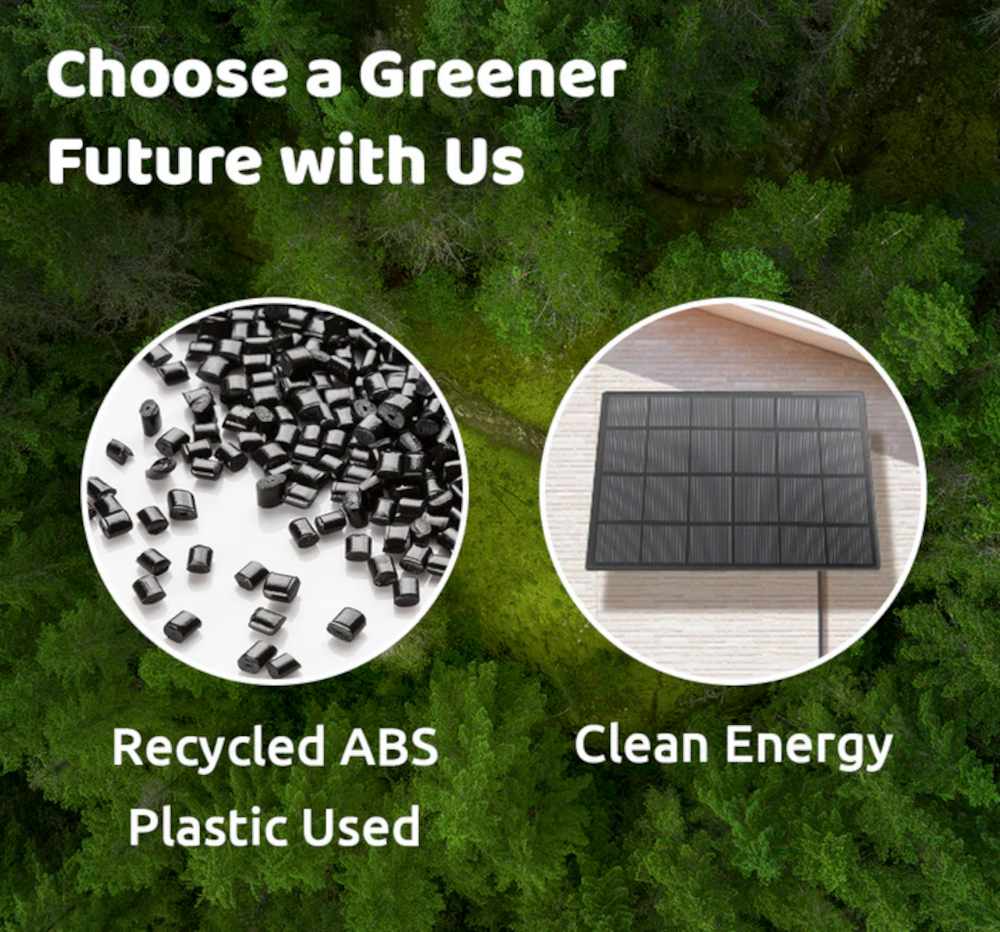 Birdfy Feeder 2 aus recyceltem ABS Kunststoff hergestellt