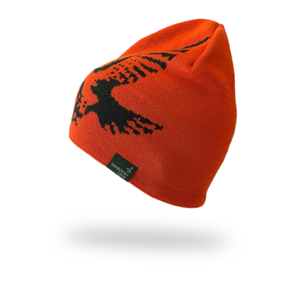 SWAROVSKI - HAWK Beanie Merino-Strickmütze orange