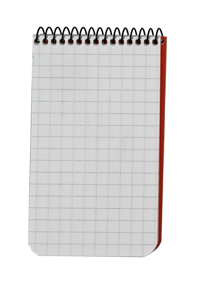 Wasserabweisender Schreibblock klein, kariert