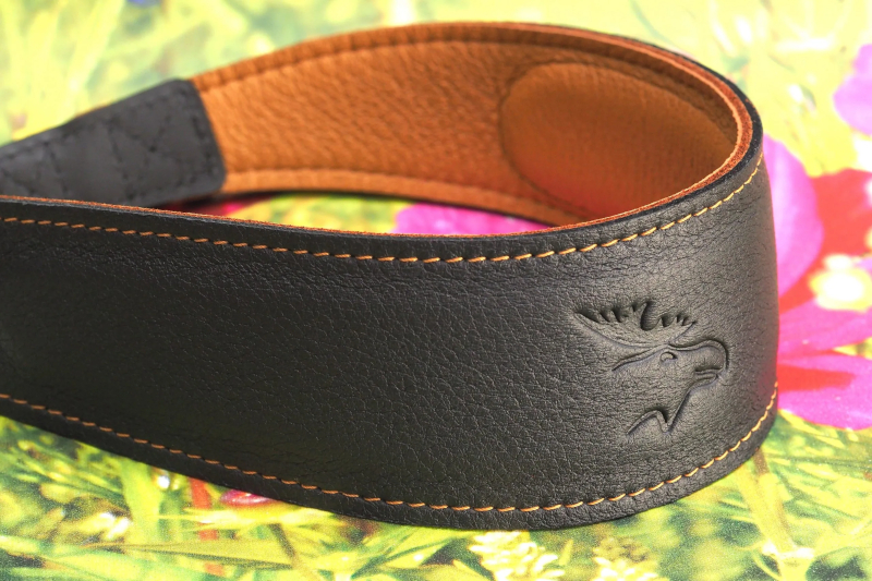 60mm-schwarz-natur-KN-4 EDDYCAM Elchledertragegurt, schwarz-natur KN, 60mm