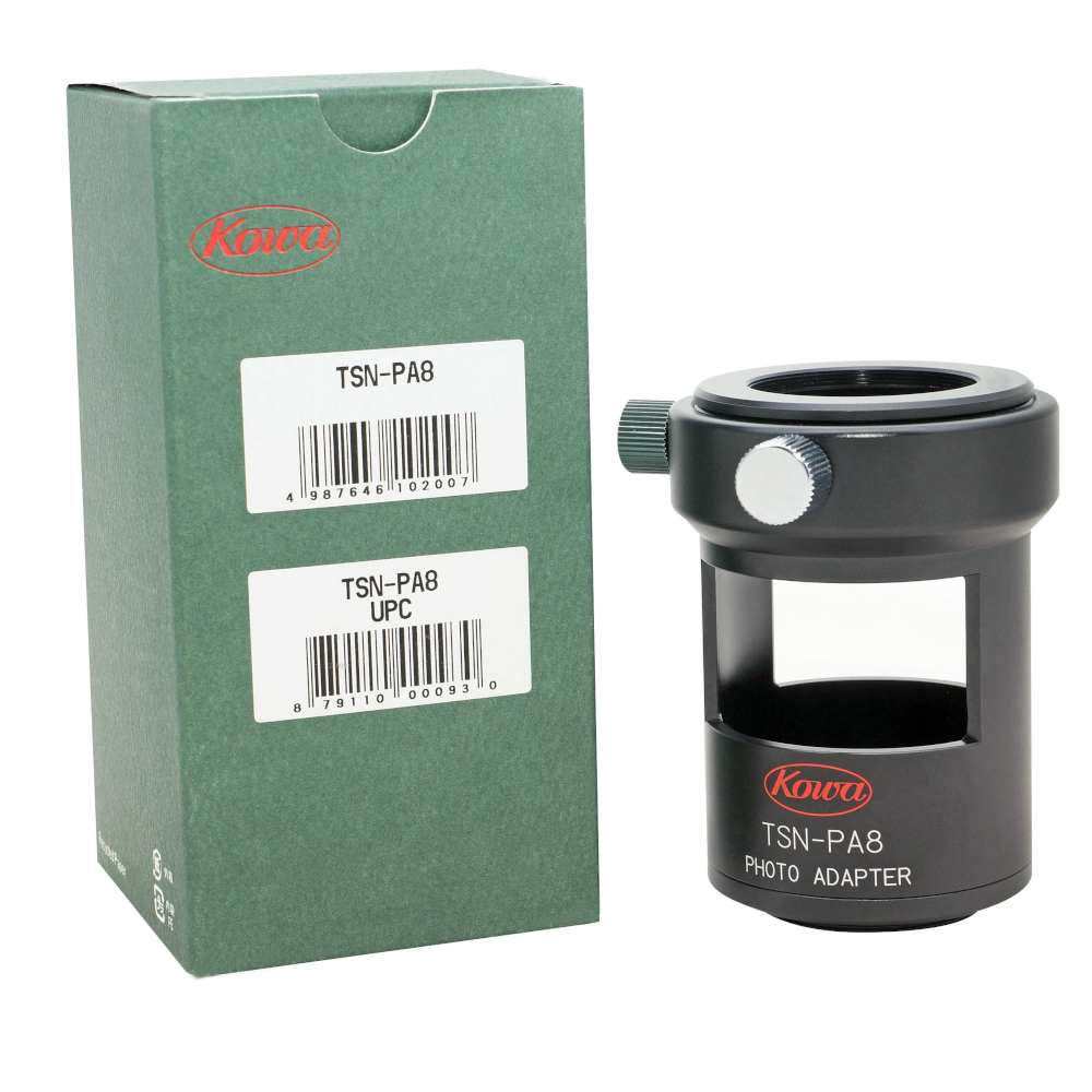 KOWA_Fotoadapter_TSN-PA8_plus_Packshot_front-jpg Kowa Optimed Kameraadapter TSN-PA8 für Spektive in Verbindung mit DSLR- und System-Kameras