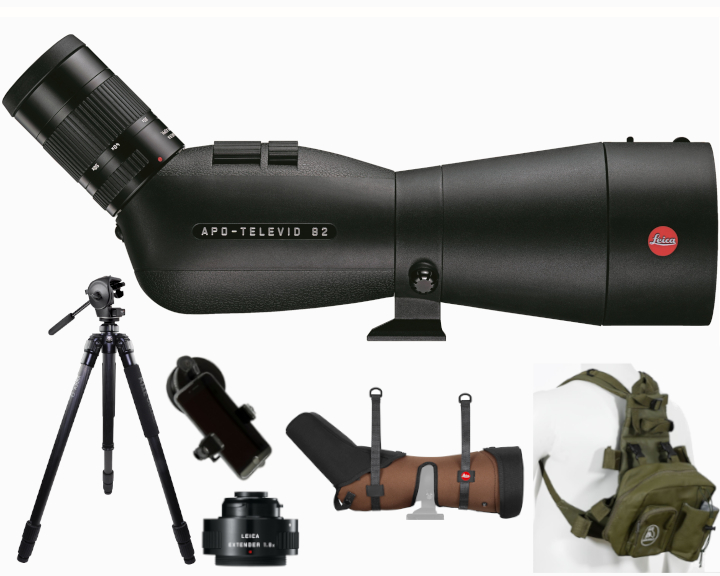 Leica Camera - Leica APO Televid 82 W-Paket Spektiv, Stativ, Extender, Smartphone-Adapter & Bereitschaftstasche