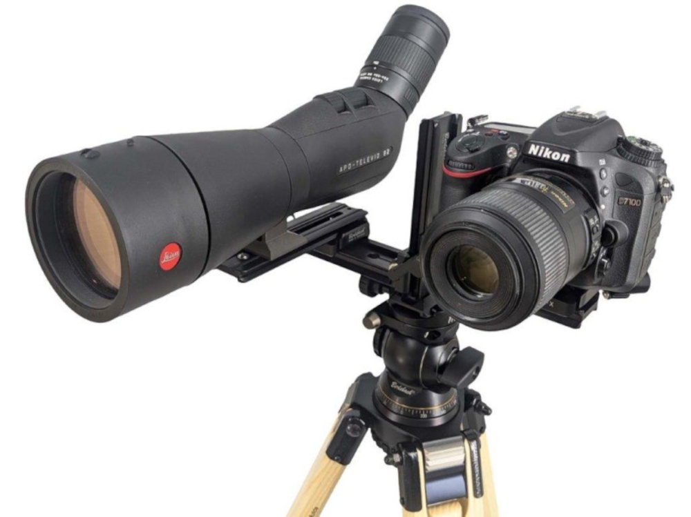 Berlebach Parallelschienenhalter PSH 126 - Spektiv und Kamera