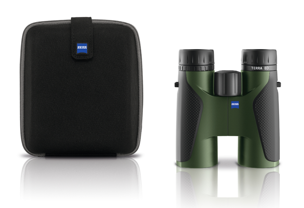 ZEISS_Fernglas_Terra_ED_42_gruen_plus_cordura_Tasche Zeiss Binocular schwarz & grün Terra ED 10x42