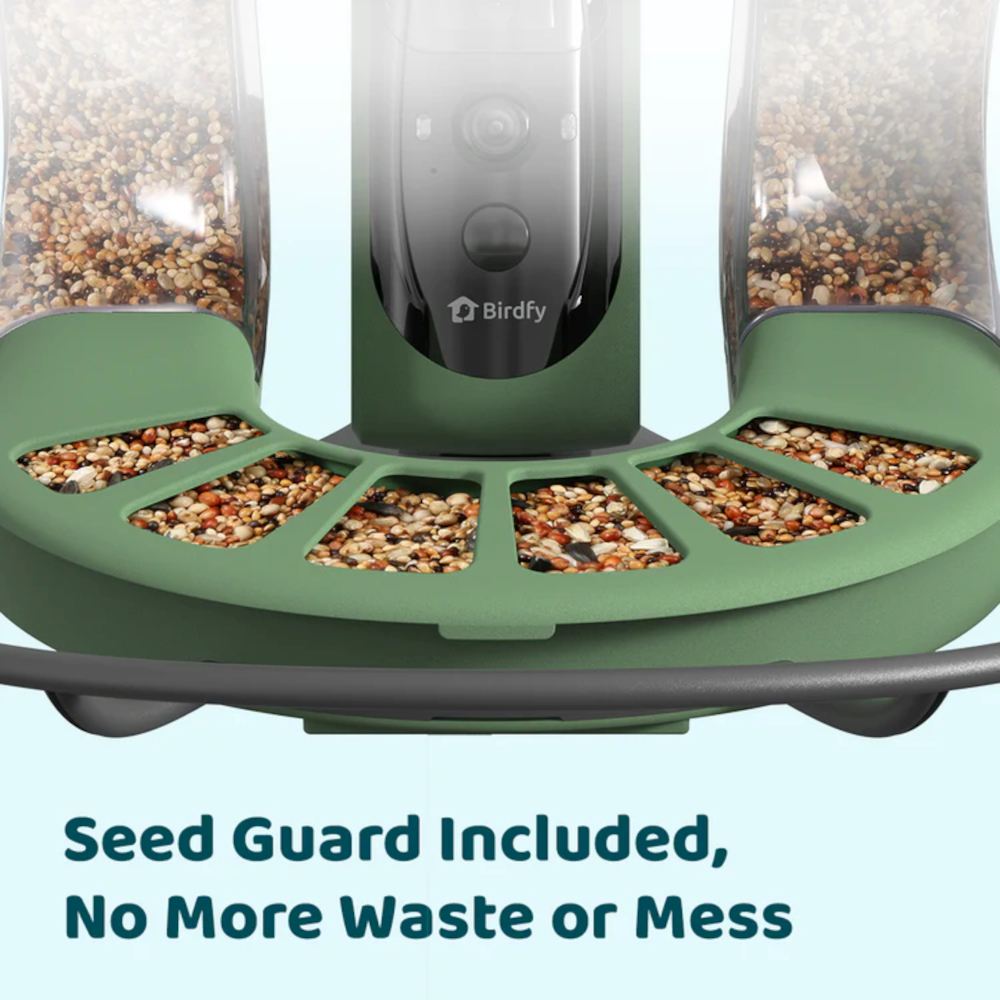 Birdfy Feeder 2 mit Futter-Schutzgitter  zur Verminderung von Verschwendung u. Verunreinigung