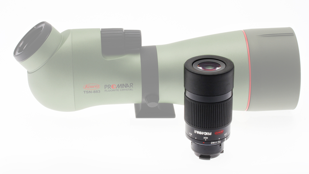 KOWA_Okular_TE-11_WZ_plus_Spektiv_stehend Kowa Optimed Weitwinkel-Okular TE-11WZ II 25-60x / 30-70x