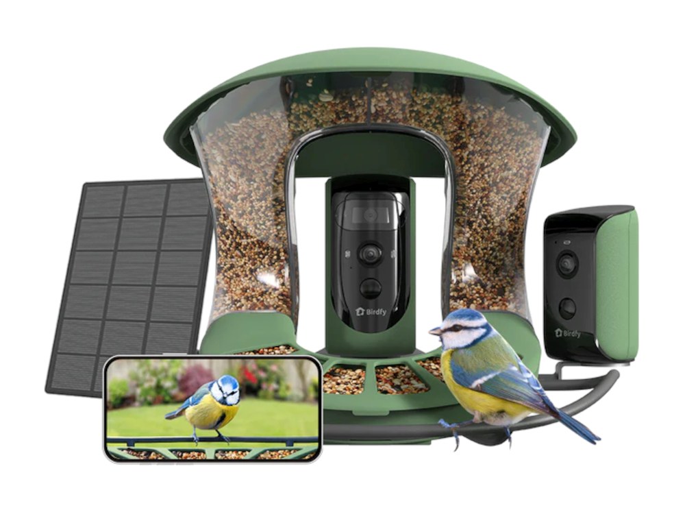 BirdFy - Feeder 2, Futterhaus mit zwei Kameras, 1,25 l, mit unbegrenzter Bestimmungs-KI