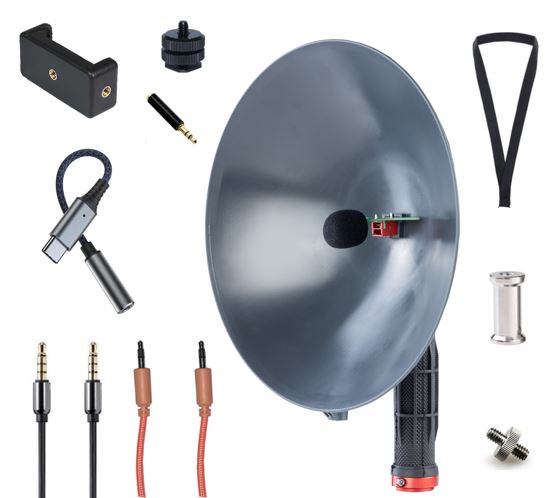 BirdFox - BIRDMIC-Paket, Parabolmikrofon mit Audioschnittstelle