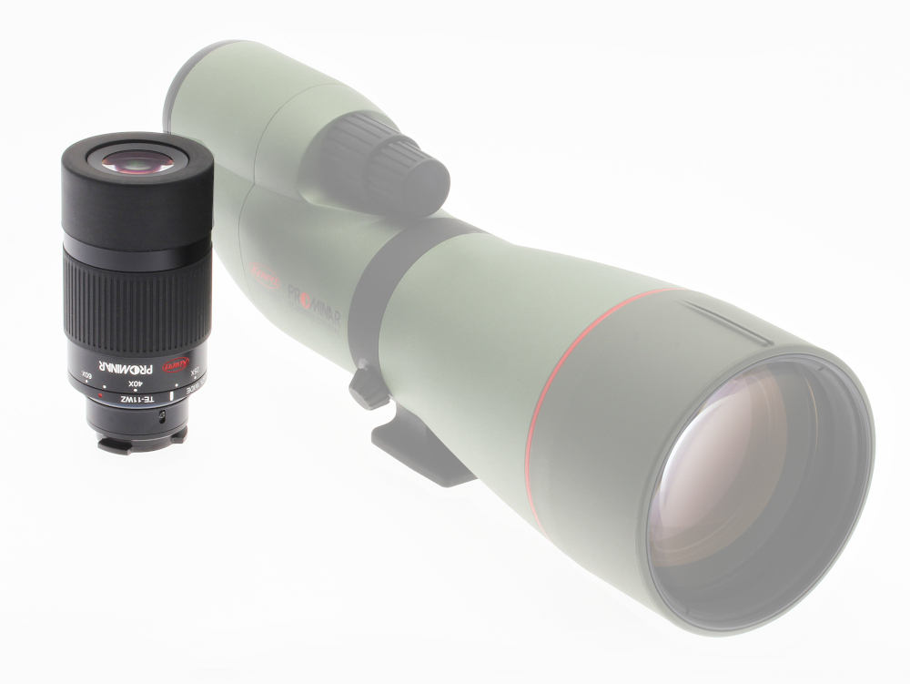 KOWA_Okular_TE-11_WZ_plus_Spektiv_Geradeeinblick_stehend Kowa Optimed Weitwinkelzoomokular TE-11WZ II 25-60x / 30-70x