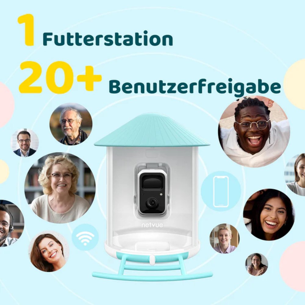 Birdfy Feeder &integrierte Kamera mit mehreren Benutzerfreigaben