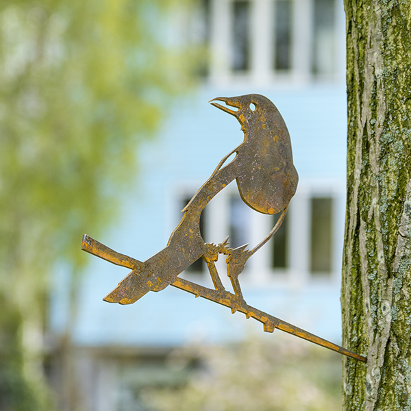 Metalbird_Elster_I Elster (Pica pica) Cortenstahl