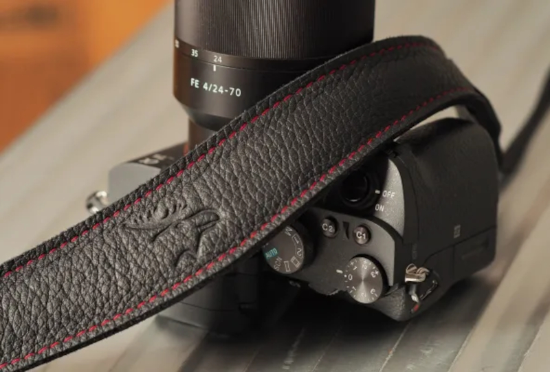 EDDYCAM Leder-Tragegurt 42mm, schwarz KN rot