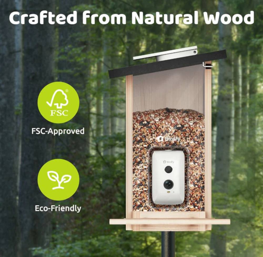 BirdFy - Feeder Ebony Lite, Futterhaus mit Kamera Bestimmungs KI: 7-Tage Testversion