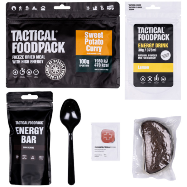 Tactical Foodpack, 1-Tages-Ration Outdoornahrung Vegan