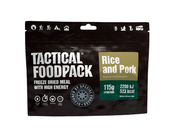 Gaiagames Tactical Foodpack, Reis und Schweinefleisch